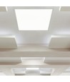 62x62 LED-panel, 36W - 117lm/W, nøytral hvit, hvit kant, bakbelyst