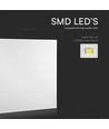 62x62 LED-panel, 36W - 117lm/W, nøytral hvit, hvit kant, bakbelyst