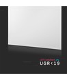 62x62 LED-panel, 36W - 117lm/W, nøytral hvit, hvit kant, bakbelyst