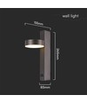 8W vegglampe med USB - 3000K, sort, inkl. lyskilde