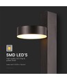 8W vegglampe med USB - 3000K, sort, inkl. lyskilde
