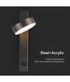 8W vegglampe med USB - 3000K, sort, inkl. lyskilde