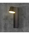 8W LED vegglampe med USB - 3000K, 900lm, IP20, sort, dreibar, innendørs, inkl. lyskilde