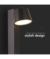 8W LED vegglampe med USB - 3000K, 900lm, IP20, sort, dreibar, innendørs, inkl. lyskilde