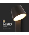 8W LED vegglampe med USB - 3000K, 900lm, IP20, sort, dreibar, innendørs, inkl. lyskilde