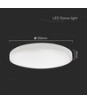 36W LED taklampe med Samsung chip - Ø35cm, IP44, hvit kant, 3820lm