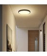 V-Tac 18W LED taklampe - Samsung Chip, Ø25cm, IP44, svart kant, inkl. lyskilde