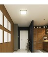 48W LED sensorlampe, 42x42cm - Samsung Chip, IP44, sort kant, 3000K, 5 års garanti