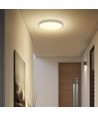 24W LED sensorlampe med Samsung LED - Ø35cm, IP44, hvit kant, innebygd mikrobølgesensor, 5 års garanti