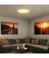 24W LED sensorlampe med Samsung LED - Ø35cm, IP44, hvit kant, innebygd mikrobølgesensor, 5 års garanti
