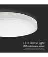 24W LED sensorlampe med Samsung LED - Ø35cm, IP44, hvit kant, innebygd mikrobølgesensor, 5 års garanti