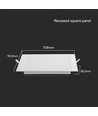 3W 9x9cm kvadratisk LED innfellingspanel - 110lm/W, 3000K, Hull: Ø7,5-8 cm, Mål: 9x9 cm, Samsung LED chip