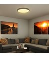 V-Tac 36W LED taklampe - Samsung chip, Ø35cm, IP44, svart kant, inkl. lyskilde