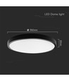 V-Tac 36W LED taklampe - Samsung chip, Ø35cm, IP44, svart kant, inkl. lyskilde