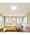 V-Tac 36W LED sensorlampe - Samsung Chip, 42 x 42cm, hvit kant, IP44, fjernkontroll, innebygd sensor, inkl. lyskilde