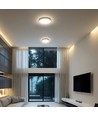 36W LED sensorlampe med Samsung chip - Ø42cm, IP44, sort kant, 4000K, 5 års garanti
