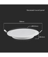 6W Ø12cm LED innfellingspanel - Samsung LED chip, 6500K, Hull: Ø11 cm, Mål: Ø12 cm