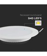 12W Ø17,1cm Samsung LED innfellingspanel - 1200lm, 6500K, Backlit, Hull: Ø15,5 cm, Mål: Ø17,1 cm