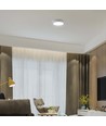 12W LED taklampe, Ø16,7cm - 100lm/W, hvit kant, rund, inkl. lyskilde
