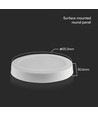 6W Ø12,1cm LED taklampe med Samsung chip - 110lm/W, Backlit, hvit kant, inkl. lyskilde