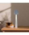 2W-3W oppladbar LED bordlampe - Ø8cm, 3-trinns dimbar, hvit, inkl. USB-kabel