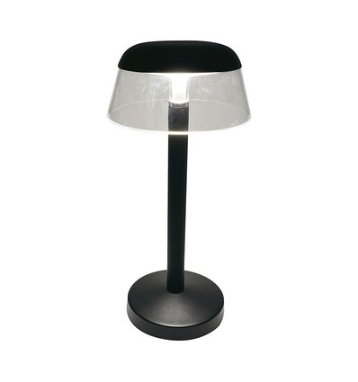 3W LED oppladbar bordlampe, sort - Ø13cm, 3-trinns dimbar, 3-i-1 CCT, inkl. USB-C kabel