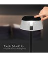 3W LED oppladbar bordlampe, sort - Ø13cm, 3-trinns dimbar, 3-i-1 CCT, inkl. USB-C kabel