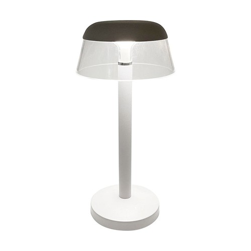 3W oppladbar LED bordlampe - Ø13cm, 3-trinns dimbar, CCT, hvit, inkl. USB-kabel