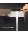 3W oppladbar LED bordlampe - Ø13cm, 3-trinns dimbar, CCT, hvit, inkl. USB-kabel