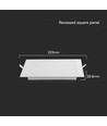 18W Innfelt Panel - Bakbelyst, Samsung Chip, 3000K, Firkantet