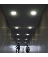 18W kvadratisk LED takpanel - 4000K, hvit kant, 21,4 x 21,4 cm, bakbelyst taklampe