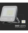 50W LED lyskaster - IP65, sort, arbeidslampe, Samsung-chip, 4000K, grå, mattet glass