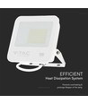 50W LED-lyskaster - IP65, hvit, arbeidslampe, Samsung-chip, 6500K, grått frostet glass