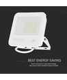 50W LED-lyskaster - IP65, hvit, arbeidslampe, Samsung-chip, 6500K, grått frostet glass