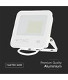 50W LED-lyskaster - IP65, hvit, arbeidslampe, Samsung-chip, 6500K, grått frostet glass