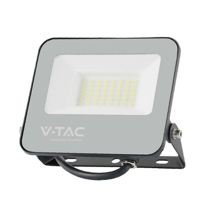 30W LED lyskaster - 6500K, svart hus, grått glass, 160lm/W