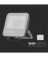 50W LED-lyskaster - 160lm/W, 4000K, Sort hus, grå