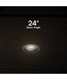 12W Ø8,6cm Blendfri CCT Downlight RA90 - Hull: Ø7,5 cm, Ytre mål: Ø8,6 cm, 3 lysfarger, sort front, Honeycomb