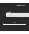 120cm 40W Prismatic LED armatur - 120lm/W, 3-i-1 CCT, IP20 innendørs