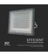 50W LED-lyskaster CCT - IP65, grått hus, 3 lysfarger