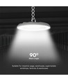 100W LED High Bay, CCT - 3 lysfarger, IP65, Ø23,5cm