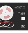 10m 12,5W/m COB-LED strip sett, 3000K - IP65, 1100lm/m, 286 LED pr. meter, 8mm bredde