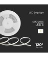 10m 10,5W/m LED strip - IP65, 120 LED pr. meter, 1100lm/m, 230V plug-and-play