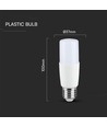 E27 7,5W LED pære - T37, Samsung LED chip, 4000K, 660lm, erstatter 50W