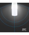 E14 7,5W LED pære - T37, Samsung LED chip, varm hvit
