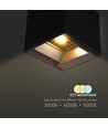 9W Solara sort LED vegglampe med sensor - Solcelle, IP65, 3-i-1 CCT, 800lm, PIR sensor