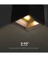 9W Solara sort LED vegglampe med sensor - Solcelle, IP65, 3-i-1 CCT, 800lm, PIR sensor