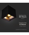 9W Solara sort LED vegglampe med sensor - Solcelle, IP65, 3-i-1 CCT, 800lm, PIR sensor