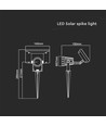 2W LED solcelle hagespot med spyd - IP65, sort, 3.7V, skumringssensor, COB LED, varm hvit