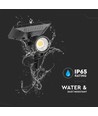 2W LED solcelle hagespot med spyd - IP65, sort, 3.7V, skumringssensor, COB LED, varm hvit